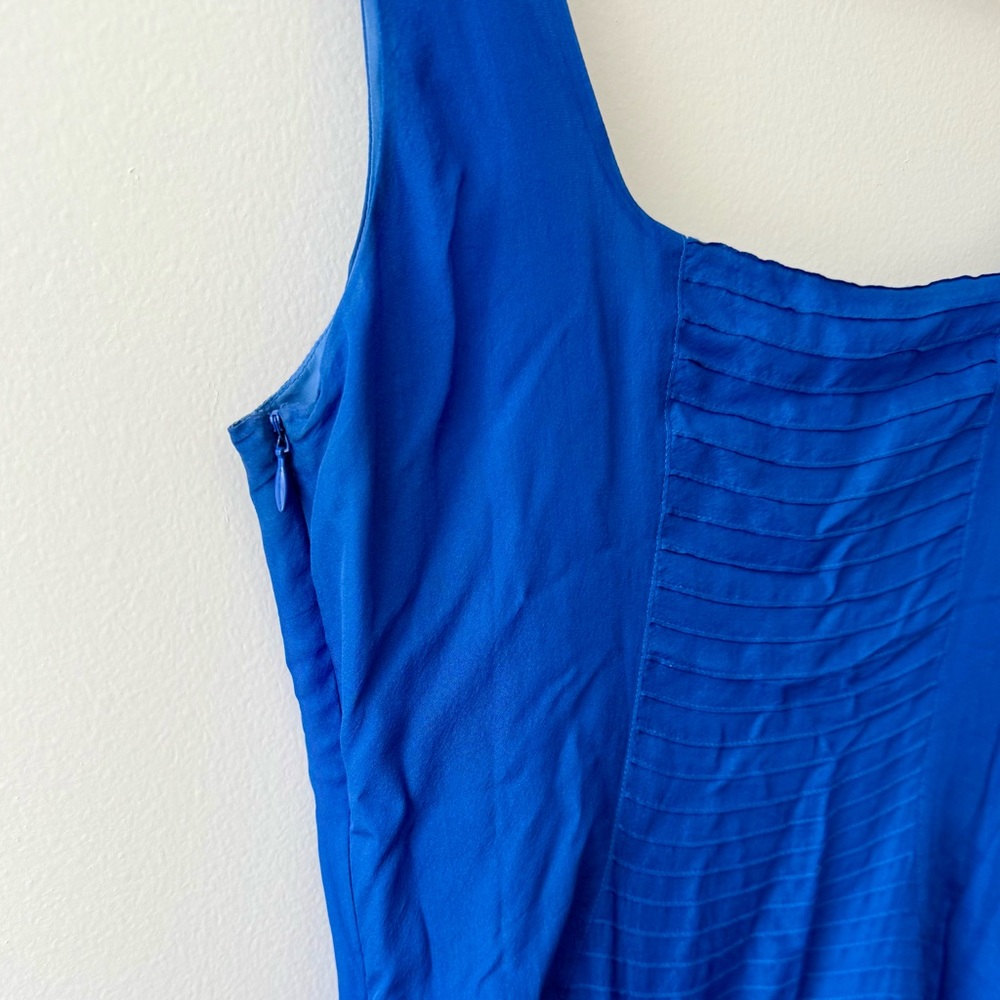 Twenty8Twelve Blue Fit and Flare Silk Mini Cocktail Dress Size 14 - Picture 5 of 6